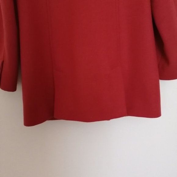 J. Crew Burnt Orange Red Wool Trench Coat - Picture 14 of 16